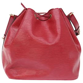 Louis Vuitton-LOUIS VUITTON Epi Petit Noe Shoulder Bag Red M44107 LV Auth 76894-Red