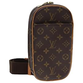 Louis Vuitton-LOUIS VUITTON Monogram Pochette Gange Schultertasche M51870 LV Auth 77702A-Monogramm