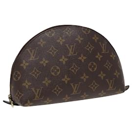 Louis Vuitton-LOUIS VUITTON Monogram Trousse Demi Ronde Cosmetic Pouch M47520 LV Auth 78013-Monogram