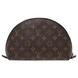 Louis Vuitton-LOUIS VUITTON Monogram Trousse Demi Ronde Cosmetic Pouch M47520 LV Auth 78013-Monogram