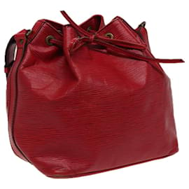 Louis Vuitton-LOUIS VUITTON Epi Petit Noe Sac à épaule Rouge M44107 LV Auth 77899-Rouge