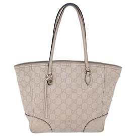 Gucci-GUCCI GG Canvas Guccissima Tote Bag Beige 353119 Auth ac3056-Beige
