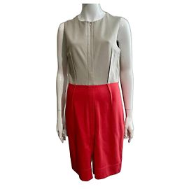 Parquet Farbblock-Kleid von DvF Diane Von Furstenberg Rot Beige