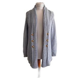 Cárdigan de punto azul Pierre Balmain Azul