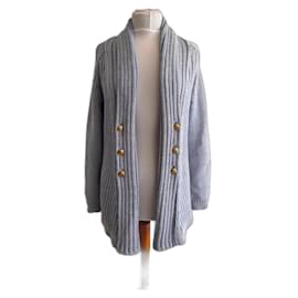 Blauer Strickcardigan Pierre Balmain Blau