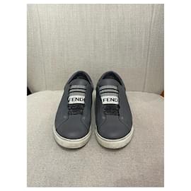 Fendi-FENDI Trainers T.EU 39 Leather-Grey