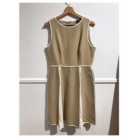 Vestidos FENDI T.International L Algodón Beige