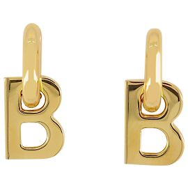 B Chain Xs Earp Earring - Balenciaga -  Slick Gold Golden Metallic