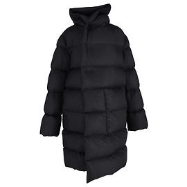 Casaco puffer com capuz Rick Owens em nylon preto Preto