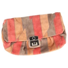 Marc Jacobs-Marc by Marc Jacobs Panelled Clutch Bag in Multicolor Suede-Other