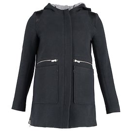 Giacca con cappuccio a zip Maje in cotone navy Blu Blu navy