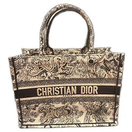 Borsa Tote Christian Dior Nera in Cotone Nero