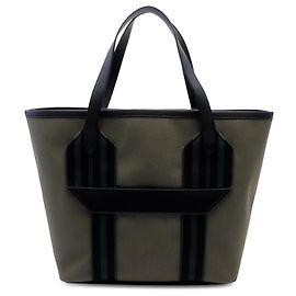Borsa Tote Pursangle in tela grigia Hermès Marrone Grigio antracite