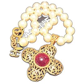 Collier vintage Chanel des années 80 Doré
