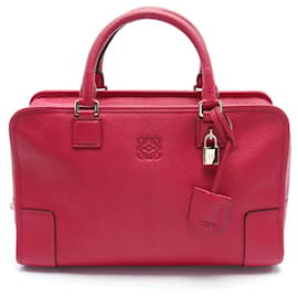 Loewe-Bolsa de couro Loewe Amazona 36 352.35.A22 em ótimo estado-Vermelho