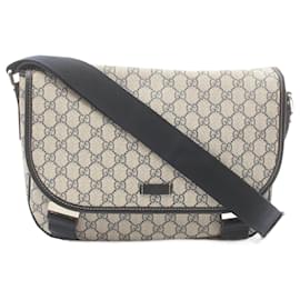 Gucci-Bolso mensajero Gucci GG Supreme de lona 201732 en muy buen estado-Castaño