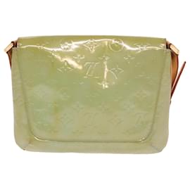 Louis Vuitton-LOUIS VUITTON Monogram Vernis Thompson Street Bag Baby Blue M91009 Auth 78046-Light blue