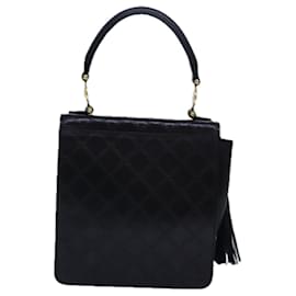 Versace-Bolsa de mão em couro preto VERSACE Auth yk13086-Preto