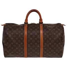 Louis Vuitton-LOUIS VUITTON Monogram Keepall 50 Boston Tasche M41426 LV Auth 78741-Monogramm