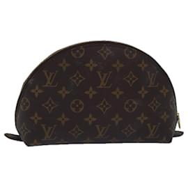 Louis Vuitton-LOUIS VUITTON Monogram Trousse Demi Ronde Cosmetic Pouch M47520 LV Auth 77563-Monogram
