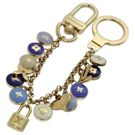 Louis Vuitton-LOUIS VUITTON Monogram Porte Cles Chainne Pastilles Charm M66172 LV Auth 78655-Golden