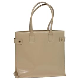 Gucci-GUCCI Tote Bag Enamel Beige 002 1046 0407 Auth 77675-Beige