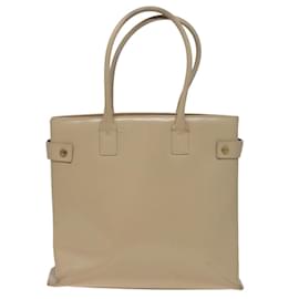 Gucci-GUCCI Tote Bag Enamel Beige 002 1046 0407 Auth 77675-Beige