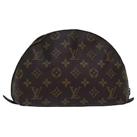 Louis Vuitton-LOUIS VUITTON Monogram Trousse Demi Ronde Cosmetic Pouch M47520 LV Auth 78651-Monogram