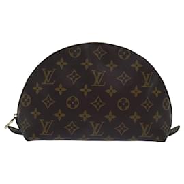 Louis Vuitton-LOUIS VUITTON Monogram Trousse Demi Ronde Cosmetic Pouch M47520 LV Auth 78651-Monogram
