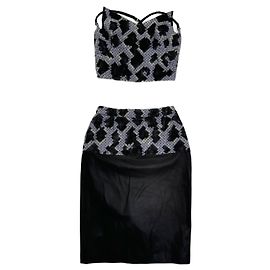 Ensemble top+jupe Balenciaga Automne 2012 Noir Multicolore