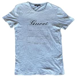 Gucci-Gucci by Tom Ford Vintage 00s Grey Identity T-Shirt-Grey