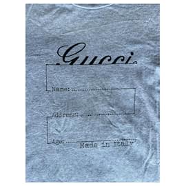 Gucci-Gucci by Tom Ford Vintage 00s Grey Identity T-Shirt-Grey