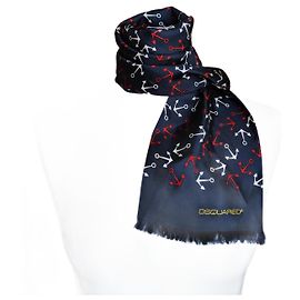 Dsquared2 Marineblaue Schal Blau