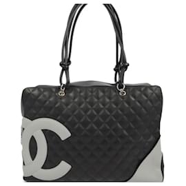 Chanel-Grande modelo Cambon-Preto,Cinza