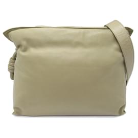 Loewe-Loewe Flamenco Clutch Mediana Bolsa de Hombro de Cuero A411FC1X679584 en Excelente Estado-Castaño