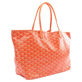 Goyard-Bolso de mano de lona Goyard Saint Louis PM Tote Bag en excelentes condiciones-Naranja