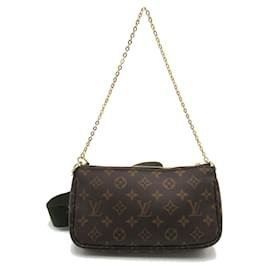 Louis Vuitton-Bolsa de ombro em lona Monogram Multi Pochette Accessoires Louis Vuitton M44813 em excelente estado-Marrom