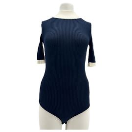 Autre Marque Non Signé / Unsigned tops T.International S Viscose Navy blue