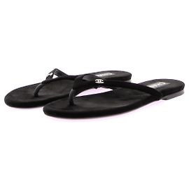 Sandali Chanel T.EU 38 Velluto Nero