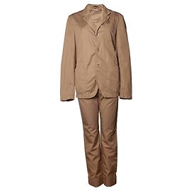 Completo Marni camicetta e pantaloni beige in cotone Altro