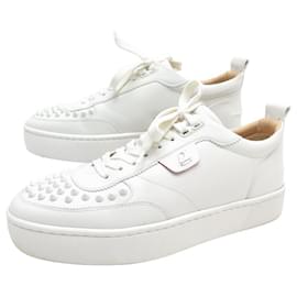 Christian Louboutin-TÊNIS CHRISTIAN LOUBOUTIN HAPPYRUI SPIKES 42-Branco