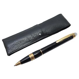 MONTBLANC STARWALKER RED GOLD BALLPOINT PEN 105653 RESIN CASE Black