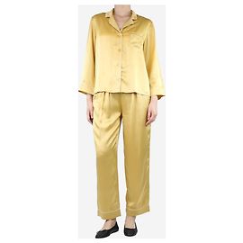 Eres Ensemble de pyjama en soie dorée - taille UK 8 Doré