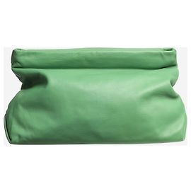Dries Van Noten Pochette en cuir vert Vert