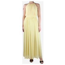 Tommy Hilfiger Robe maxi sans manches jaune - taille UK 10 Jaune