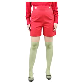 Saint Laurent-Red high-rise shorts - size UK 12-Red