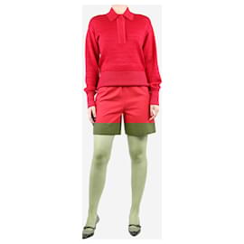 Saint Laurent-Red high-rise shorts - size UK 12-Red