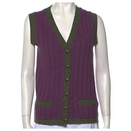 Farbblockiertes Weste Chanel 1997 Lila