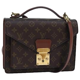 Louis Vuitton-LOUIS VUITTON Monogram Monceau Hand Bag 2way M51185 LV Auth 78129-Monogram