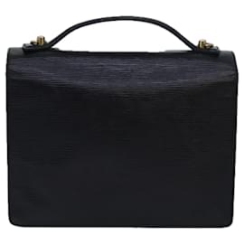 Louis Vuitton-LOUIS VUITTON Epi Monceau 28 Hand Bag Black M52122 LV Auth 77876-Black